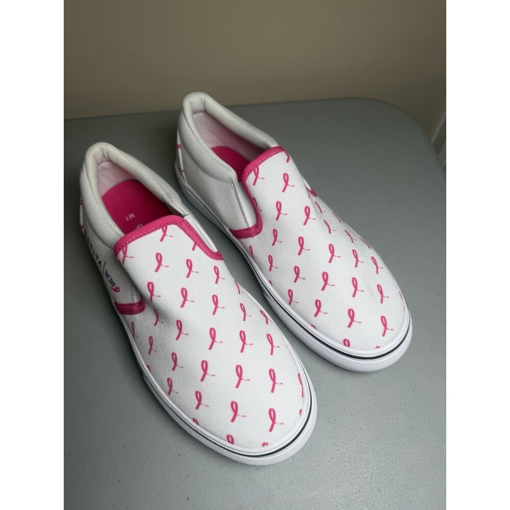 Vans Slip On Canvas Delta Air Lines Breast Cancer Awareness Shoe M 7 W 8.5